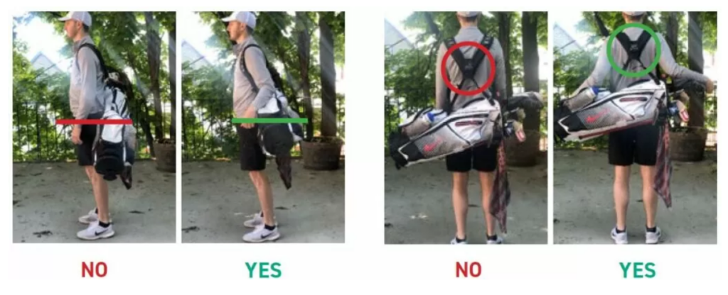 Golf Bag Position to Limit Injuries