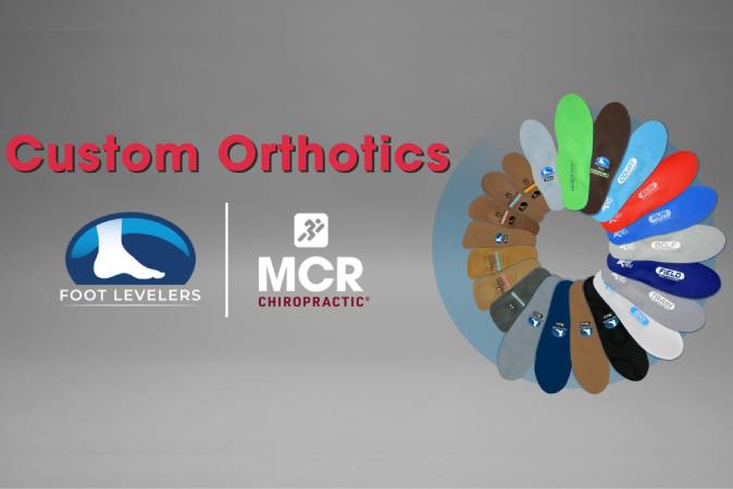Custom Orthotics MCR Chiro infographic.